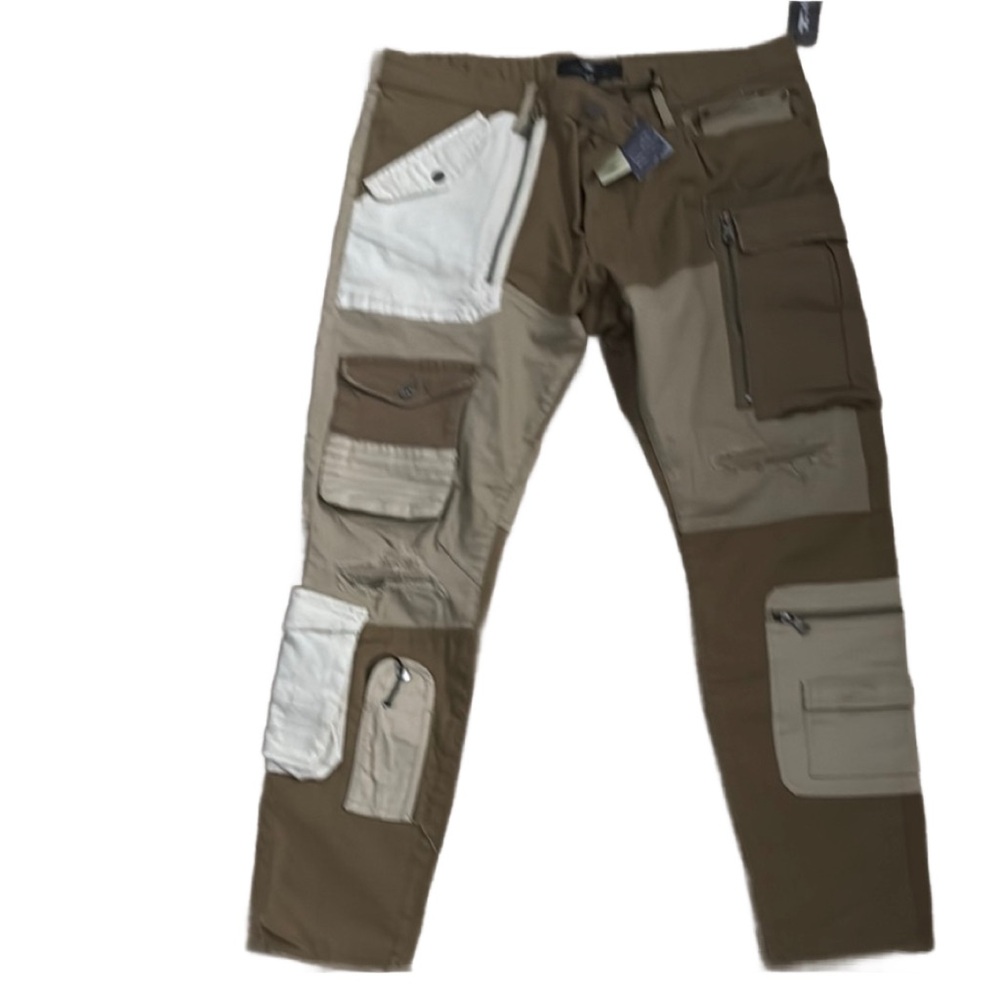 Men's Multi-Pocket Cargo Pants - Brown